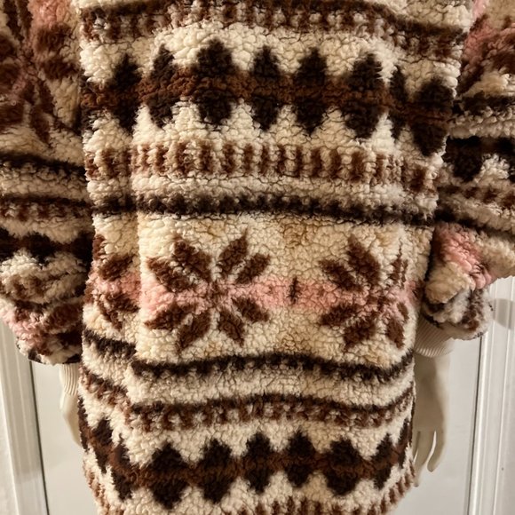 Aerie Multicolor Patterned Sherpa Hoodie - Picture 8 of 13
